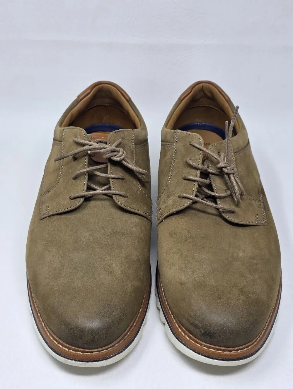 Johnston & Murphy Braydon 20-5582 Oxford Men's Size 10.5 Dark Taupe Dress Shoes